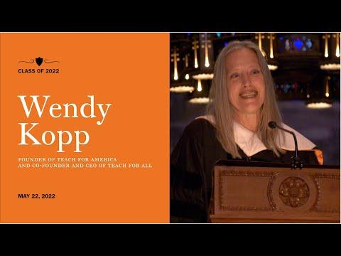 Preview image for the video "Wendy Kopp '89 delivers Class of 2022 Baccalaureate address".