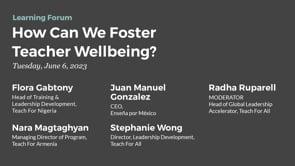 Preview image for the video "Learning Forum: How Can We Foster Teacher Wellbeing? (Highlights)".
